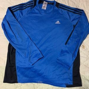 Adidas long sleeve 3 three stripe clima cool shirt